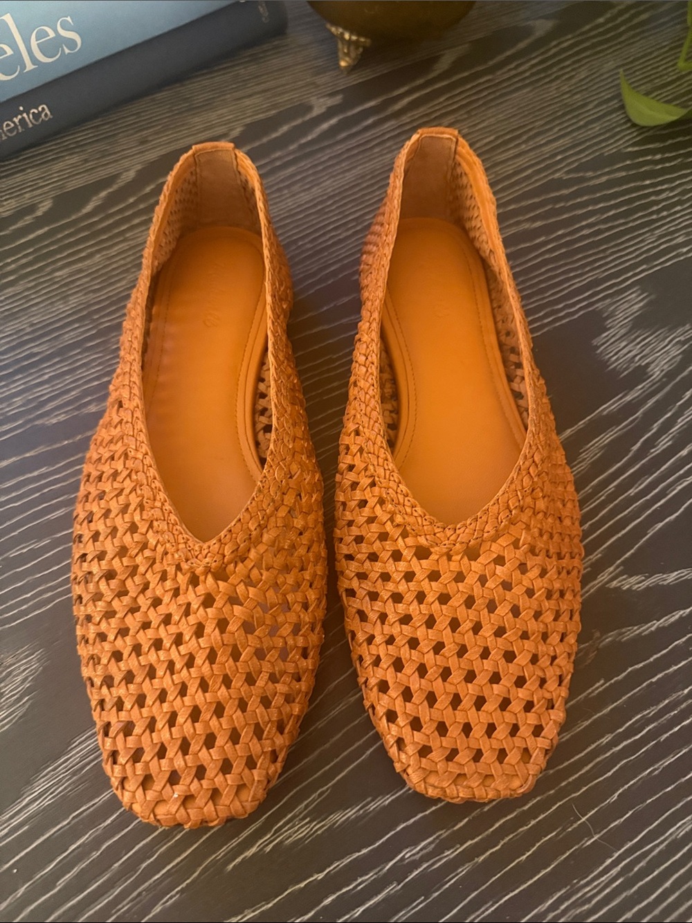Madewell Mylie Ballet Flat Woven Leather Shoes Glove Fit Baked Clay Size 8.5 - Picture 2 of 13